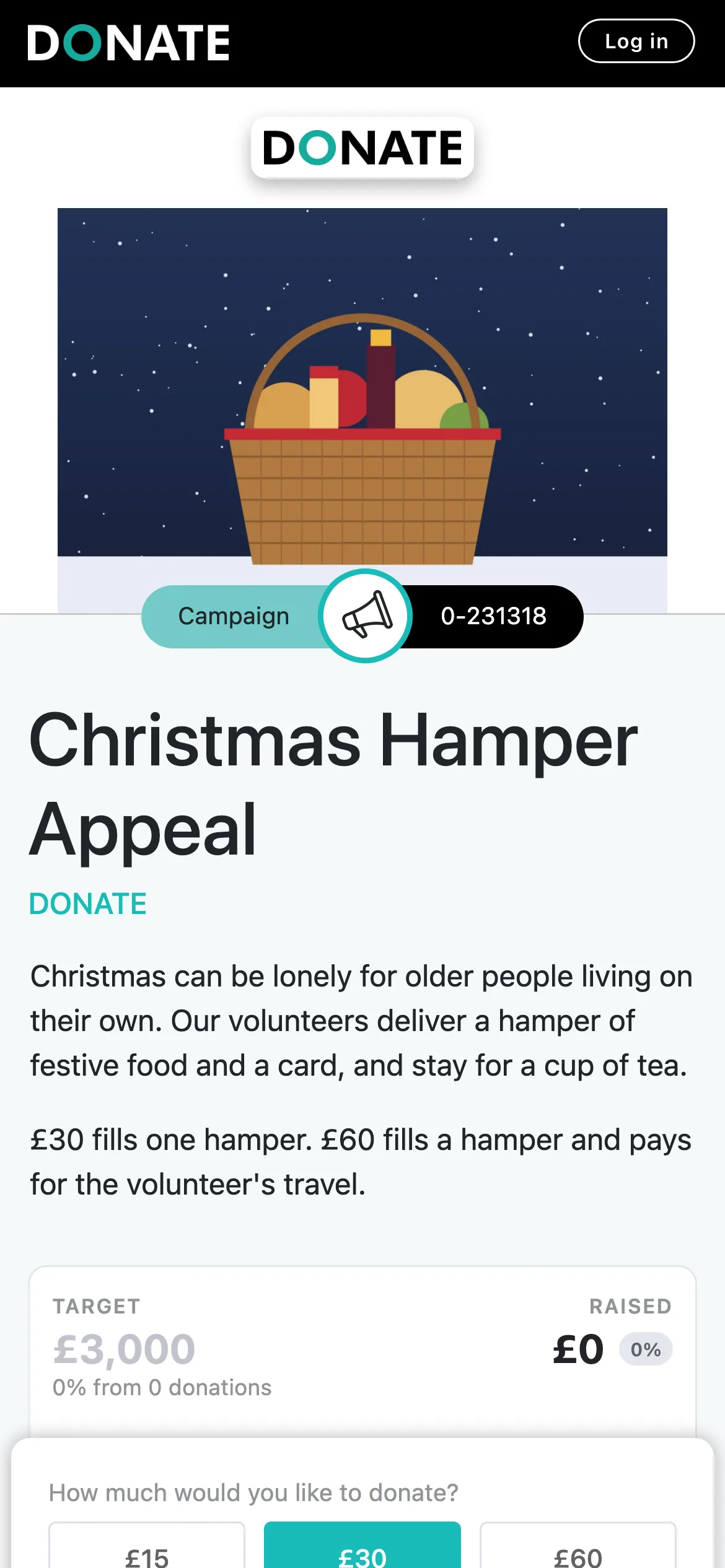 Your page in Preview: The preview link opens your real donation page, with your images, story, target and amounts.