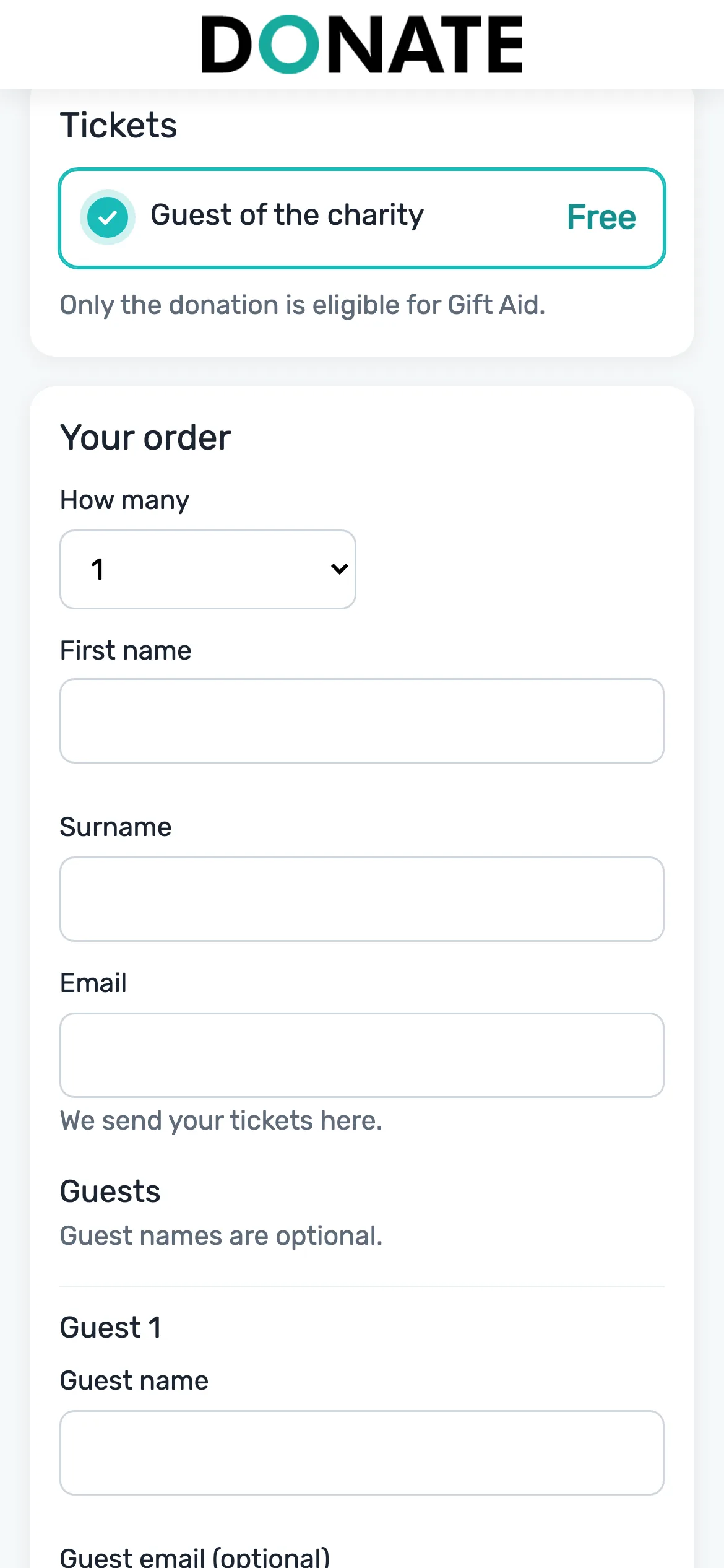 Hidden tickets by link: A hidden type is not listed. Only people with its direct link can book it, so it suits guests of the charity and special prices. For free hidden tickets, set How many to sell as well.