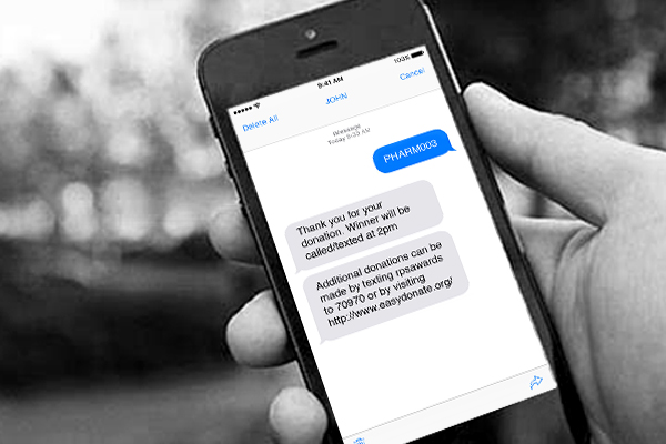 Pharmacist Support: Gala Event Text Raffle